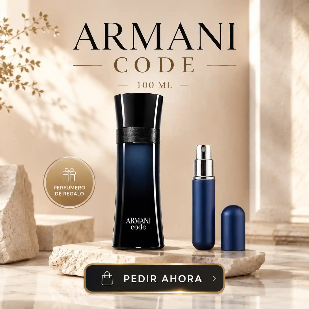 ARMANI CODE 100 ML + PERFUMERO RECARGABLE (CABALLERO)